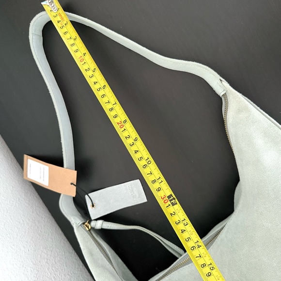 NEW MARGOT NEW YORK GABI MAXI HOBO GRAY BLUE SUEDE LEATHER SHOULDER BAG - Picture 13 of 15